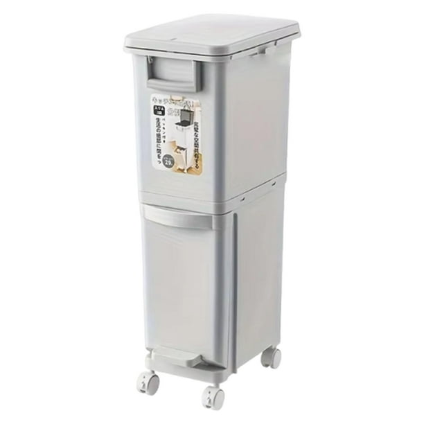 Cubo de basura de cocina Contenedor de basura Móvil Cubo de basura de alta capacidad Residuos de cocina 29L 2 capas