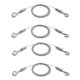 thumbnail image 1 of Paquete de 4 alambres ajustables para colgar cuadros, resistentes, soportan 50 libras, hardware, cuerda de acero inoxidable de 2 m x 1,5 mm, 1 of 4