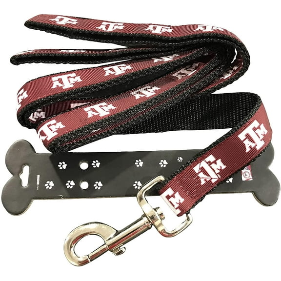 Brand New Texas A&M Pet Dog Leash(Small), 5/8 inch Wide, 6 Feet Long, Officially Licensed, Official Aggies Logo/Burgundy Color