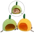 thumbnail image 5 of OOKWE Small Animal Hammock Fleece Bed Pineapple House for Chinchilla Chipmunk, 5 of 10