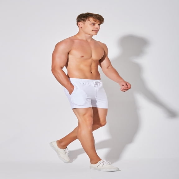 LYMAYTER Cotton Shorts for Men's Running Shorts Fitness Shorts Sports Shorts S-4XL