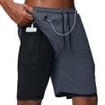 thumbnail image 2 of Pantalones cortos para correr 2023 para hombre, pantalones cortos deportivos 2 en 1 para entrenamiento de gimnasia, pantalones cortos deportivos de secado rápido para correr, pantalones cortos de verano de dos pisos para hombre Tan Jianjun unisex, 2 of 2