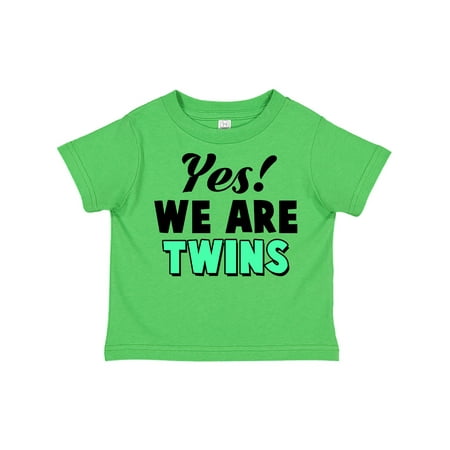 

Inktastic Yes We Are Twins Gift Toddler Boy or Toddler Girl T-Shirt