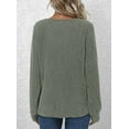 thumbnail image 5 of PRETTYGARDEN Women's Long Sleeve Henley Shirts Fall Casual Ribbed Tunic Tops Lightweight Sweaters Fashion Clothing, 5 of 8