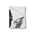thumbnail image 2 of Salamander Soft Flannel Fleece Throw Blanket, Differently Styled 3 Chameleons Monochrome and with Polka Dots, Cozy Plush for Indoor and Outdoor Use, 50" x 70", Charcoal Grey and White, by Ambesonne, 2 of 5