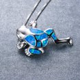 thumbnail image 3 of Flmtop Collier pour Femmes Grenouille Faux Gemme Bijoux Légers Pendentif Longue Durée pour Fête, 3 of 10