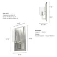thumbnail image 6 of Hunter - Kerrison 1-light Brushed Nickel, Small Sconce Light, Dimmable, Modern Style, for Bedrooms, Dining, Living Rooms - 19545, 6 of 7