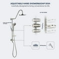 thumbnail image 2 of Shower System with Rain Showerhead, 5-Function Hand Shower, Adjustable Slide Bar and Soap Dish for Bathroom Shower Faucet Set, Brushed Nickel Finish, 2 of 9