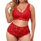 thumbnail image 1 of Zhuge - Lenceria Mujer Erótica Talla Grande ，M, Ropa Mujer Curvy en Rojo - Conjuntos de Lencería Sexy para Mujeres, 1 of 4