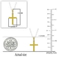thumbnail image 3 of Dazzlingrock Collection Round Yellow Diamond Divine Cross of Jesus Pendant for Women with 18 Inch Silver Chain (0.15 ctw, Color Yellow, Clarity I2-I3) in 14K Yellow Gold, 3 of 4