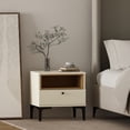 thumbnail image 2 of Amara Nightstand in Cream and Natural Oak made from Engineered Wood, 2 of 10