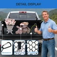 thumbnail image 5 of Envelope Style Truck Bed Cargo Net for Dodge Ram 1500 2019-2026 Accessories, Rear Trunk Mesh Cargo Net, Upgraded 5mm Bungee & Double-layer Nylon Storage Tailgate Netting Grocery&Tool Holder Organizer, 5 of 8