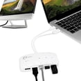 thumbnail image 3 of SIIG Mini-DP Video Dock with USB 3.0 LAN (White) - Mini DisplayPort to HDMI or DisplayPort, 2-Port USB hub with 1 Gigabit Ethernet Port for Macbooks, Surface Pros, and More (JU-H30212-S1), 3 of 5
