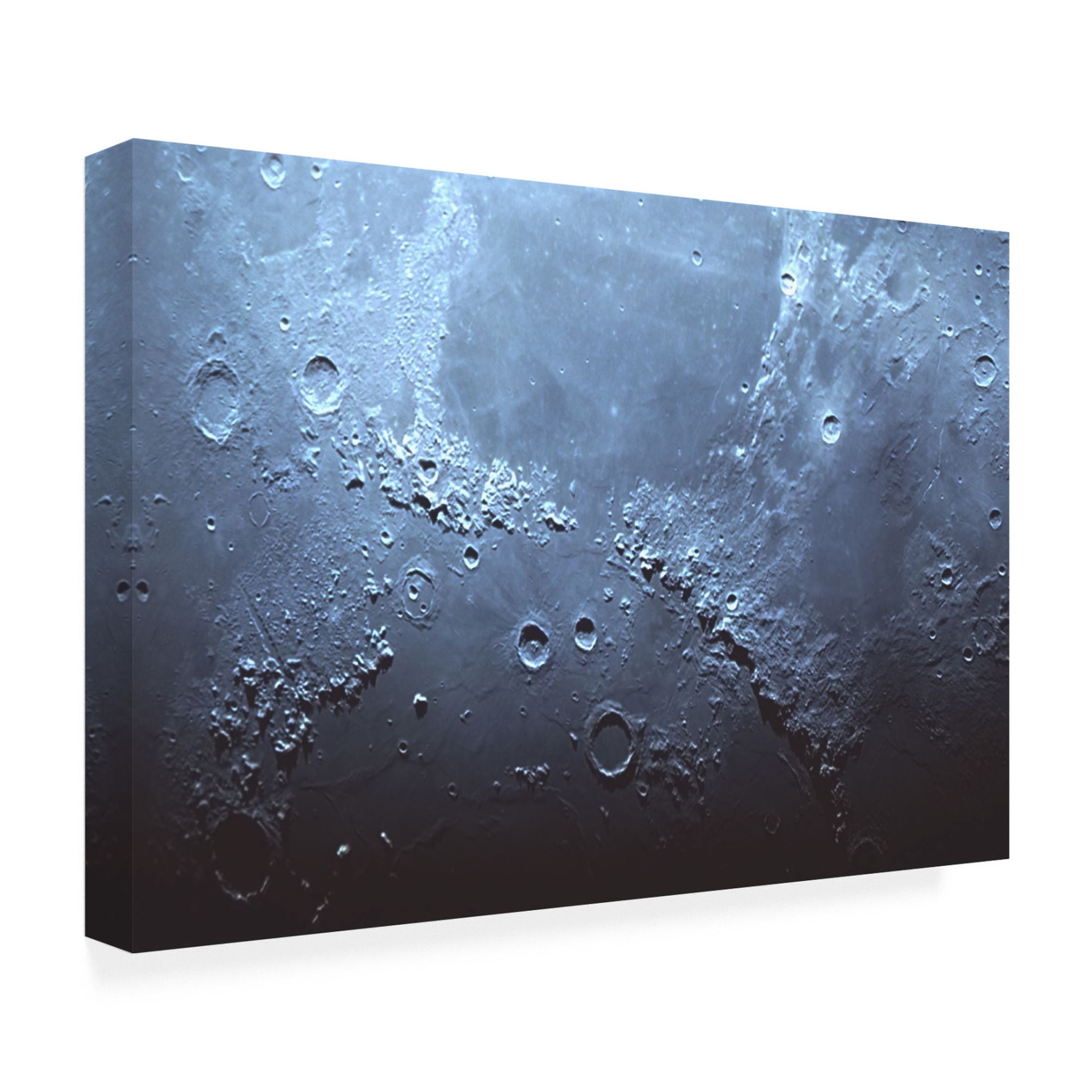 Trademark Fine Art Basudeb Chakrabarti Mountains A Oceans Of The Moon Canvas Wall Art