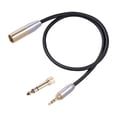 thumbnail image 3 of Jack estéreo Convertidor de línea de audio Adaptador de cable de micrófono, Cable de extensión de audio macho XLR de 3,5 mm Conector de audio para 65 mm + 35 mm, 3 of 8