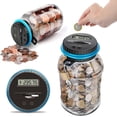 thumbnail image 2 of HUGFEGWE Money Box with LCD Screen Money Box with Lock LCD Digital Counter 2.5l Capacity Clear Plastic Safe Coins Saving Pot Piggy Bank Home Supplies Large Capacity Coin Container GBP U2537-15971, 2 of 7