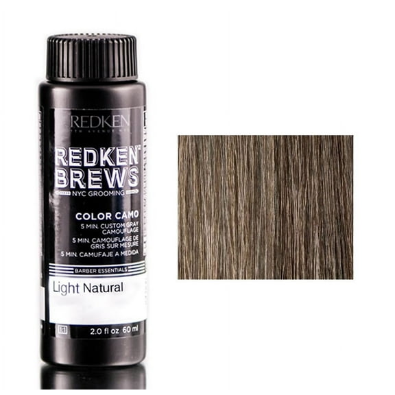 Redken Brews Color Camo- Light Natural - Pack of 1 with Sleek Comb