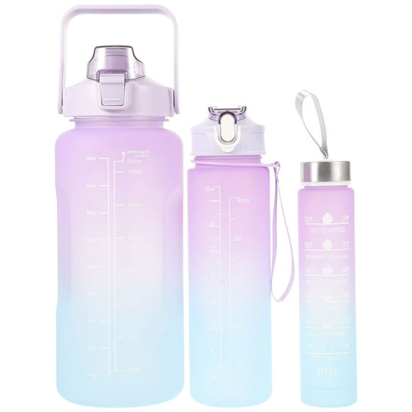 3pcs Workout Water Bottles Gym Sports Water Bottles Drinking Bottles Sports Bottles (2L, 900ML, 300ML)