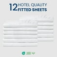 thumbnail image 2 of Belem California King Fitted Sheets - Pack of 12 - Shrinkage & Fade Resistant Hotel Top Sheets - Soft Brushed Microfiber Fabric - Bulk Sheets for Hotels, Airbnb & Vacation Rentals, 2 of 7