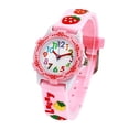 thumbnail image 1 of Reloj infantil resistente al agua relojes de pulsera de cuarzo para niños y niñas, rosa fresa Adepaton LL-0840, 1 of 6