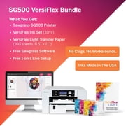 Sawgrass SG500 VersiFlex Sublimation Printer | Transfer to Cotton, Metal, Wood & Polyester | Anti-Clog Tech | Includes Soft-Touch Infusible Inks & 8.5x11 Transfer Paper