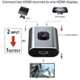 thumbnail image 4 of Hdmi Switch 4k Hdmi Splitter-techole Aluminum Bi-Directional Hdmi Switcher 2 In 1 Out, No External Power Required, Support 4k 3d Hd 1080p For Xbox, 4 of 5