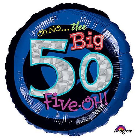LOONBALLOON Birthday-over-the-hill Balloons, 18″ OH NO! IT'S MY BIRTHDAY 50