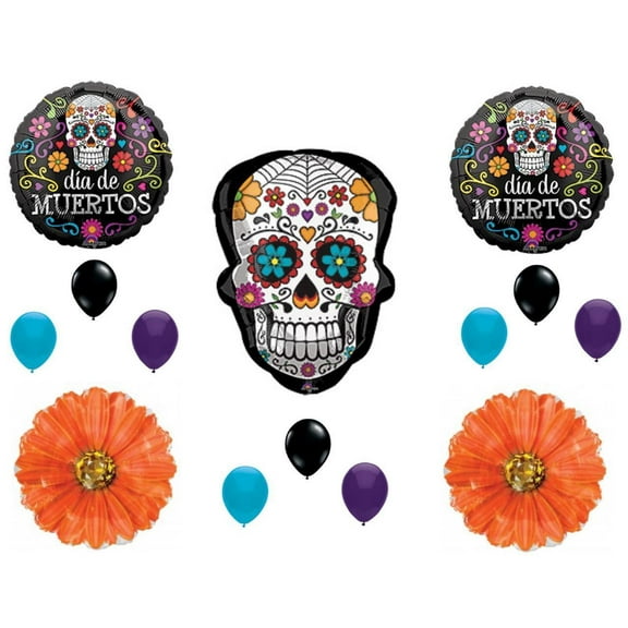 Sugar Skull Day of the Dead Birthday party Balloons Decorations Halloween