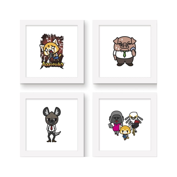 Gallery Pops Sanrio Aggretsuko - Character Wall Art Bundle (4-Pack)
