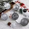 thumbnail image 4 of LSLJS Christmas Tree Ball Ornaments for Xmas Tree,44 Pcs 2.36" Shatterproof Glitter Multi-style Hanging Ball Bauble Sphere, Colorful Christmas Theme Pendant Christmas Decorations for Wedding Party, 4 of 5