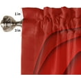 thumbnail image 5 of Red and Black Kitchen Curtain Valance and Tiers Set 3 Pc Gray Window Treatment Modern Geometric Abstract 3 Pieces Rod Pocket Valance Set for Small Windows Bedroom 54 in x 36 in, 5 of 5