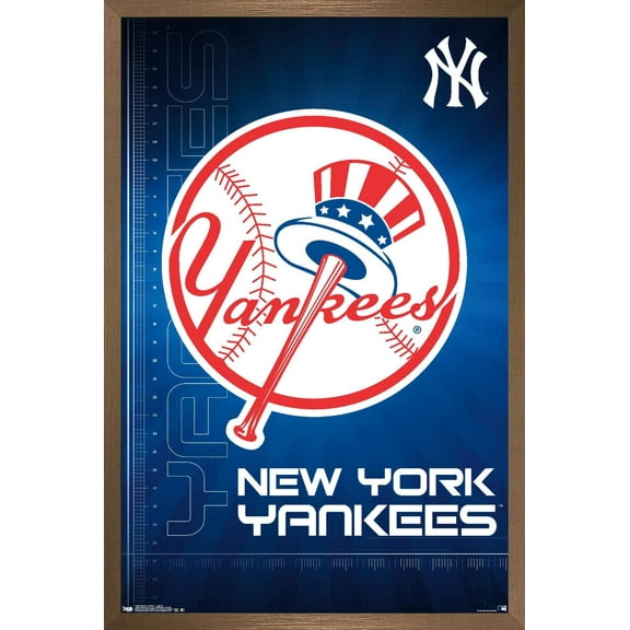 MLB New York Yankees - Logo 16 Wall Poster, 22.375" x 34", Framed