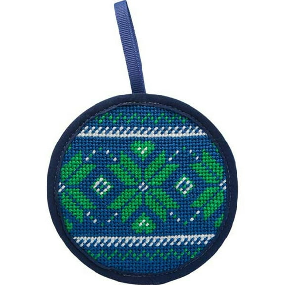 Alice Peterson Stitch-Ups Fair Isle Blue Needlepoint Ornament Kit