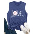 thumbnail image 4 of Baseball Mom Tank Tops Baseball Love Graphic Tee Shirts Women Summer Sleeveless, 4 of 6
