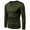 Army Green, variant on Fesfesfes Long Sleeve Shirt Mens Solid Color Slim Casual Pullover Long Sleeve Shirt Blouse