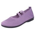 thumbnail image 2 of Willtoo Ballet Flats Shoes for Women Foldable Round Toe Orthopedic Shoes Knit Fabric, Arch Support, Massage Bumps Insoles, Rubber Soles, Elastic Band, Comfortable Dressy Casual, 2 of 5