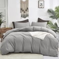 thumbnail image 1 of Cottonight Silver Grey Comforter Set Queen - Soft Breathable Modern Bedding with 2 Pillowcases, Lightweight and Durable, Perfect for Adults, Teens, and All Seasons, 1 of 5