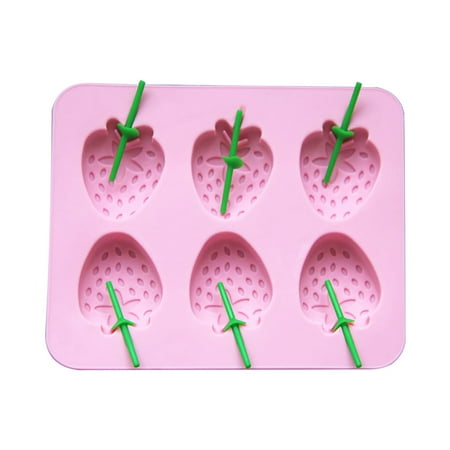 

Veki Strawberry Tray Shape Strawberry Ice Ice Summer Silicone Ice Tray Cake Mould Ice Storage for Freezer Large