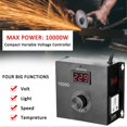 thumbnail image 3 of 10000W Household Compact Variable Voltage Controller Portable Speed Temperature Light Voltage Adjuatable Regulator Dimmer, 3 of 5
