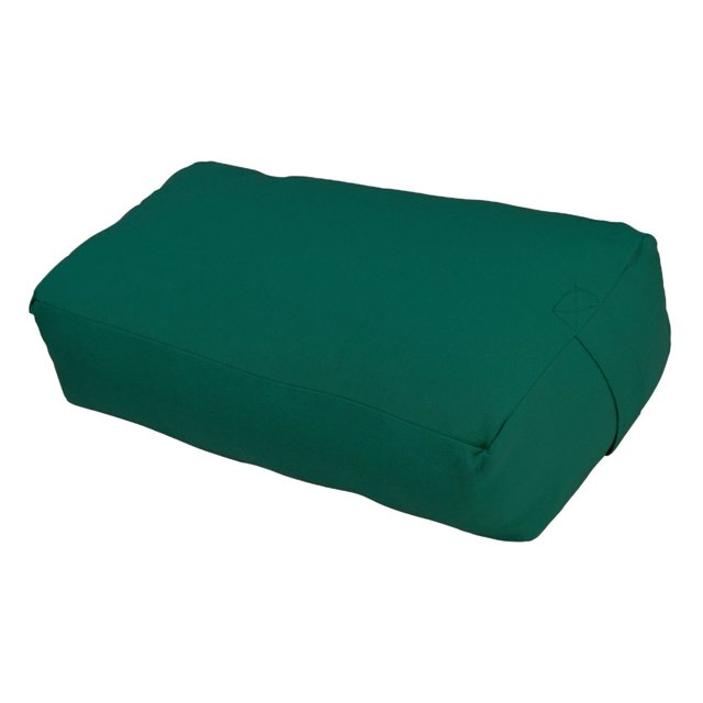 YogaAccessories MAXSupport Deluxe Rectangular Cotton Yoga Bolster - Black