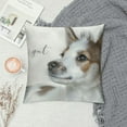 BCIIG Dog Theme Decorative Short Plush Throw Pillow Cover for Home