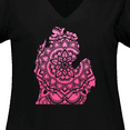 thumbnail image 4 of Inktastic Michigan Silhouette Mandala Women's Plus Size V-Neck T-Shirt, 4 of 5