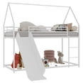 thumbnail image 4 of taoruifang Twin Metal Loft Bed with Slide and Storage white ,No Box Spring Required, 4 of 11