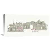 Global Gallery Avery Tillmon World Cafe V Paris II Pink Canvas Wall Art