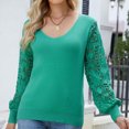 thumbnail image 3 of TIHLMK Women's Blouses Women Fashion Comfortable Solid Color Long Sleeves V-Neck Top Blouse Gifts for Women, 3 of 5