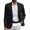 Black, variant on Men's Casual Blazer Slim Fit Black Suit Jackets Cotton Herringbone Sport Coats