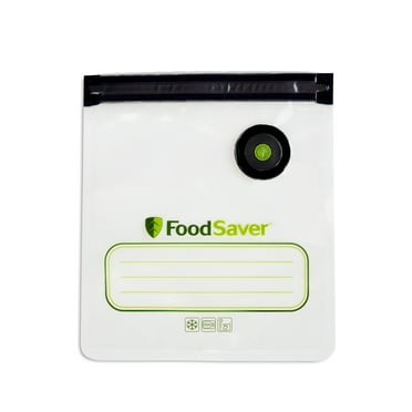 FoodSaver Reusable Quart Vacuum Zipper Bags, for Use with FoodSaver® Handheld Vacuum Sealers, 10 Count