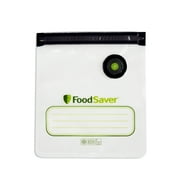 FoodSaver Reusable Quart Vacuum Zipper Bags, for Use with FoodSaver Handheld Vacuum Sealers, 10 Count