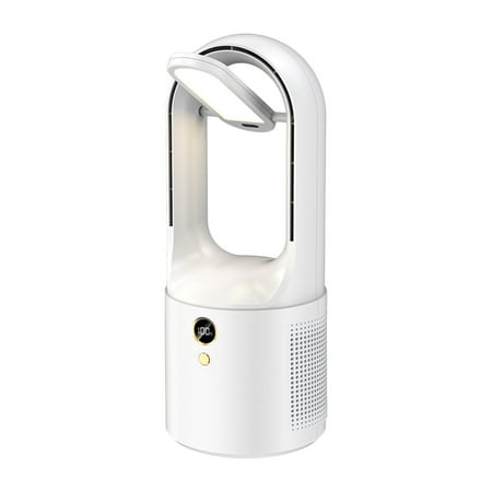 

Yrtoes Holiday Ornaments Usb Leafless Fan Household Dormitory Office Desktop Humidification Electric Fan Usb Multifunctional Timing Conditioning Fan