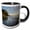 Black/White, variant on 3drose, Canada, Vancouver Island. Surf and Sand at Tonquin Beach, 15oz Two-tone Black Mug